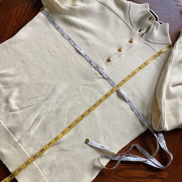 LRL Lauren Jeans Co Ralph Lauren quarter Button up closure mock neck Sweater XL - Picture 8 of 9